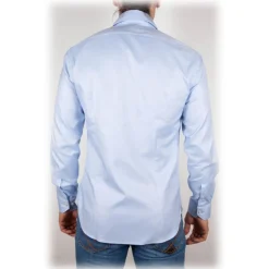 Poggianti 1958 Poggianti 1985 - Light Blue Oxford French Collar Shirt - Handmade in Italy - New Luxury Exclusive Collection - Avvenice^ Shirts
