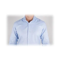 Poggianti 1958 Poggianti 1985 - Light Blue Oxford French Collar Shirt - Handmade in Italy - New Luxury Exclusive Collection - Avvenice^ Shirts