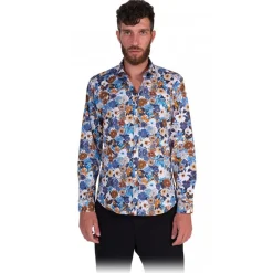 Poggianti 1958 Poggianti 1985 - Light Blue Soft Collar Fantasy Shirt - Handmade in Italy - New Luxury Exclusive Collection - Avvenice^ Shirts