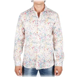 Poggianti 1958 Poggianti 1985 - Linen Fantasy Shirt French Collar - Handmade in Italy - New Luxury Exclusive Collection - Avvenice^ Shirts