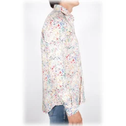 Poggianti 1958 Poggianti 1985 - Linen Fantasy Shirt French Collar - Handmade in Italy - New Luxury Exclusive Collection - Avvenice^ Shirts