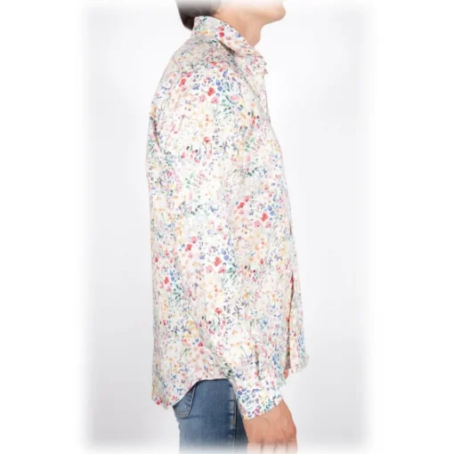 Poggianti 1958 Poggianti 1985 - Linen Fantasy Shirt French Collar - Handmade in Italy - New Luxury Exclusive Collection - Avvenice^ Shirts