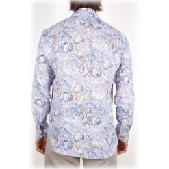 Poggianti 1958 Poggianti 1985 - Linen Fantasy Shirt French Collar - Handmade in Italy - New Luxury Exclusive Collection - Avvenice^ Shirts