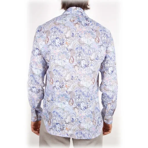 Poggianti 1958 Poggianti 1985 - Linen Fantasy Shirt French Collar - Handmade in Italy - New Luxury Exclusive Collection - Avvenice^ Shirts