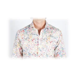 Poggianti 1958 Poggianti 1985 - Linen Fantasy Shirt French Collar - Handmade in Italy - New Luxury Exclusive Collection - Avvenice^ Shirts