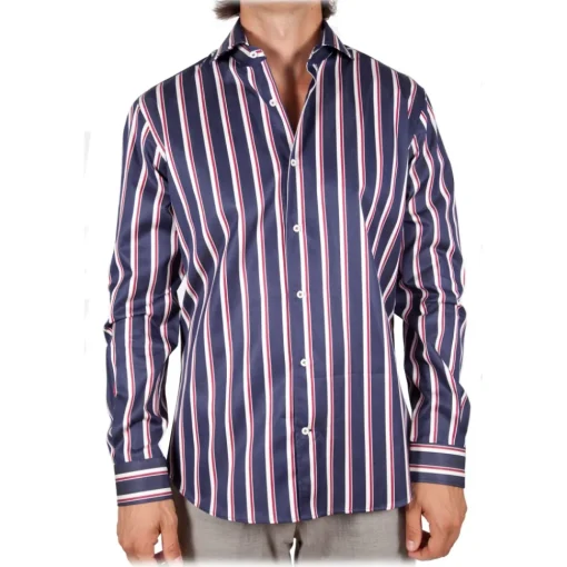 Poggianti 1958 Poggianti 1985 - Multicolor Soft Collar Shirt - Handmade in Italy - New Luxury Exclusive Collection - Avvenice