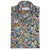 Poggianti 1958 Poggianti 1985 - Multicolor Soft Collar Fantasy Shirt - Handmade in Italy - New Luxury Exclusive Collection - Avvenice