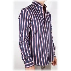 Poggianti 1958 Poggianti 1985 - Multicolor Soft Collar Shirt - Handmade in Italy - New Luxury Exclusive Collection - Avvenice