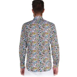 Poggianti 1958 Poggianti 1985 - Multicolor Soft Collar Fantasy Shirt - Handmade in Italy - New Luxury Exclusive Collection - Avvenice