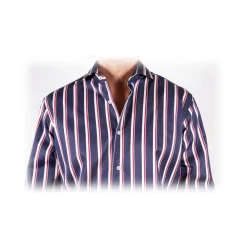 Poggianti 1958 Poggianti 1985 - Multicolor Soft Collar Shirt - Handmade in Italy - New Luxury Exclusive Collection - Avvenice