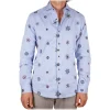 Poggianti 1958 Poggianti 1985 - Patterned Shirt with Soft Embroidery Collar - Handmade in Italy - New Luxury Exclusive Collection - Avvenice