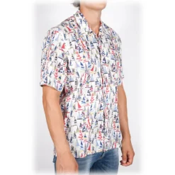Poggianti 1958 Poggianti 1985 - Short Sleeve Fantasy Shirt - Handmade in Italy - New Luxury Exclusive Collection - Avvenice^ Shirts