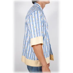 Poggianti 1958 Poggianti 1985 - Short Sleeve Fantasy Shirt - Handmade in Italy - New Luxury Exclusive Collection - Avvenice^ Shirts