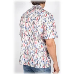 Poggianti 1958 Poggianti 1985 - Short Sleeve Fantasy Shirt - Handmade in Italy - New Luxury Exclusive Collection - Avvenice