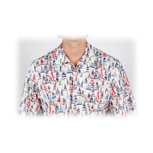 Poggianti 1958 Poggianti 1985 - Short Sleeve Fantasy Shirt - Handmade in Italy - New Luxury Exclusive Collection - Avvenice