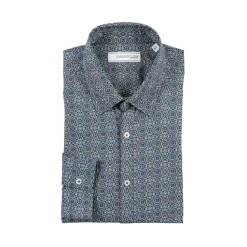 Poggianti 1958 Poggianti 1985 - Small Collar Patterned Shirt - Handmade in Italy - New Luxury Exclusive Collection - Avvenice^ Shirts