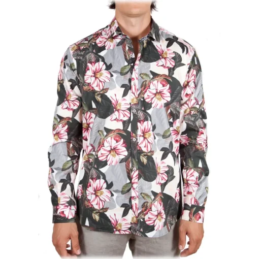 Poggianti 1958 Poggianti 1985 - Stretch Fantasy Shirt Italian Collar - Handmade in Italy - New Luxury Exclusive Collection - Avvenice^ Shirts