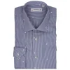 Poggianti 1958 Poggianti 1985 - White / Blue Striped Shirt Classic Collar - Handmade in Italy - New Luxury Exclusive Collection - Avvenice^ Shirts