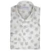 Poggianti 1958 Poggianti 1985 - White Floral Shirt with Soft Collar - Handmade in Italy - New Luxury Exclusive Collection - Avvenice
