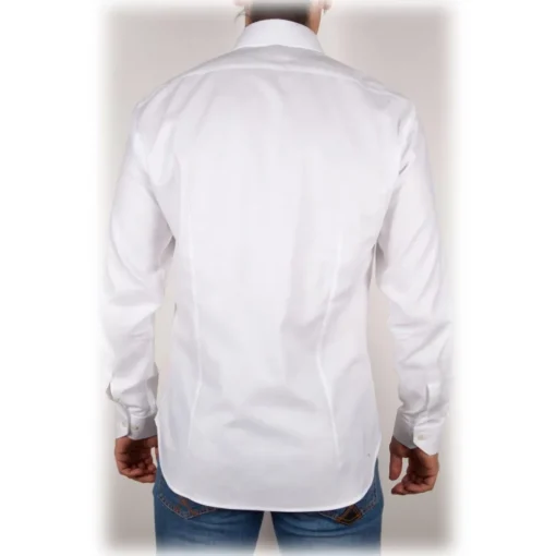 Poggianti 1958 Poggianti 1985 - White Oxford Shirt Italian Collar - Handmade in Italy - New Luxury Exclusive Collection - Avvenice^ Shirts