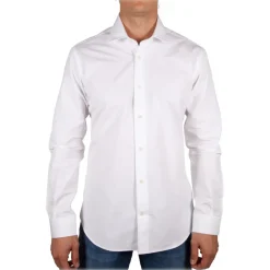 Poggianti 1958 Poggianti 1985 - White Poplin Shirt Italian Collar - Handmade in Italy - New Luxury Exclusive Collection - Avvenice
