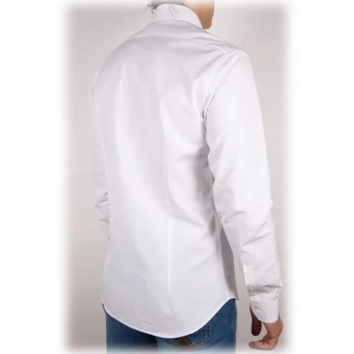 Poggianti 1958 Poggianti 1985 - White Poplin Shirt Italian Collar - Handmade in Italy - New Luxury Exclusive Collection - Avvenice