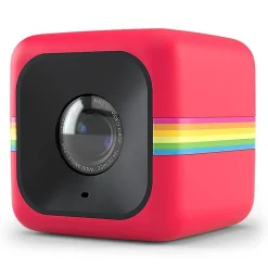 Polaroid - Cube+ Wi-Fi Mini Lifestyle Action Camera - Full HD 1440p - Action Sports Cameras - Red - Avvenice