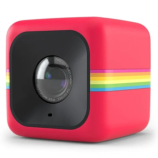 Polaroid - Cube+ Wi-Fi Mini Lifestyle Action Camera - Full HD 1440p - Action Sports Cameras - Red - Avvenice