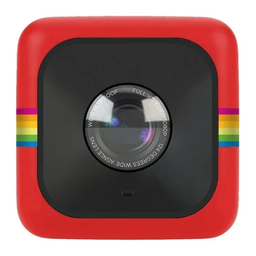 Polaroid - Cube+ Wi-Fi Mini Lifestyle Action Camera - Full HD 1440p - Action Sports Cameras - Red - Avvenice