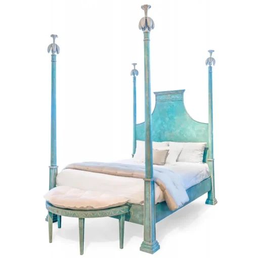 Porte Italia Interiors - Tintoretto Bed - Bed - Venetian Bed with Posts - Avvenice^ Furnishings