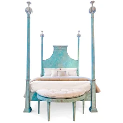 Porte Italia Interiors - Tintoretto Bed - Bed - Venetian Bed with Posts - Avvenice^ Furnishings