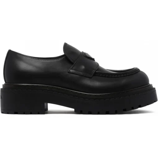 Prada - Black Leather Loafers - Exclusive Luxury Collection - Avvenice^ Shoes