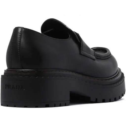 Prada - Black Leather Loafers - Exclusive Luxury Collection - Avvenice^ Shoes