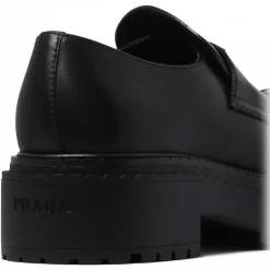 Prada - Black Leather Loafers - Exclusive Luxury Collection - Avvenice^ Shoes