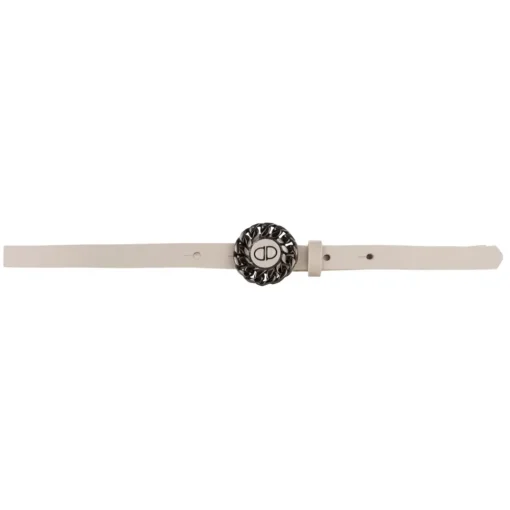 Priscilla Dinamo - Hug - Ivory - Belt - Made in Italy - Luxury Exclusive Collection - Avvenice