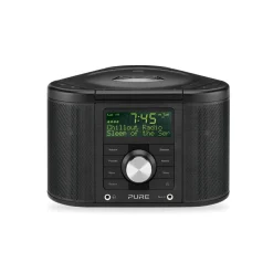 Pure - Chronos CD Series 2 - Black - Digital and FM clock radio with CD - High Quality Digital Radio - Avvenice