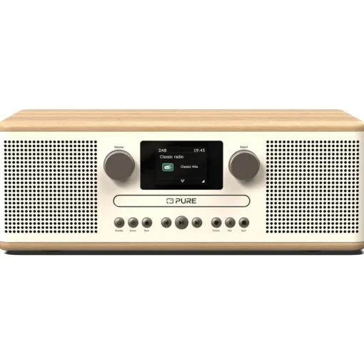 Pure - Classic C-D6 - Cotton White Oak - CD-Player DAB+ Radio with Bluetooth - High Quality Digital Radio - Avvenice^ Audio