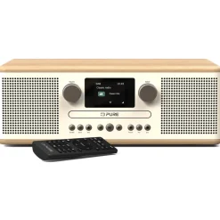 Pure - Classic C-D6 - Cotton White Oak - CD-Player DAB+ Radio with Bluetooth - High Quality Digital Radio - Avvenice^ Audio