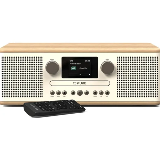 Pure - Classic C-D6 - Cotton White Oak - CD-Player DAB+ Radio with Bluetooth - High Quality Digital Radio - Avvenice^ Audio
