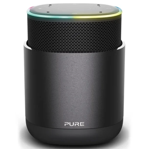 Pure - DiscovR - Graphite - Portable Smart Speaker - Alexa Built-In, Enhanced Music Discovery - High Quality Digital Radio - Avvenice^ Audio