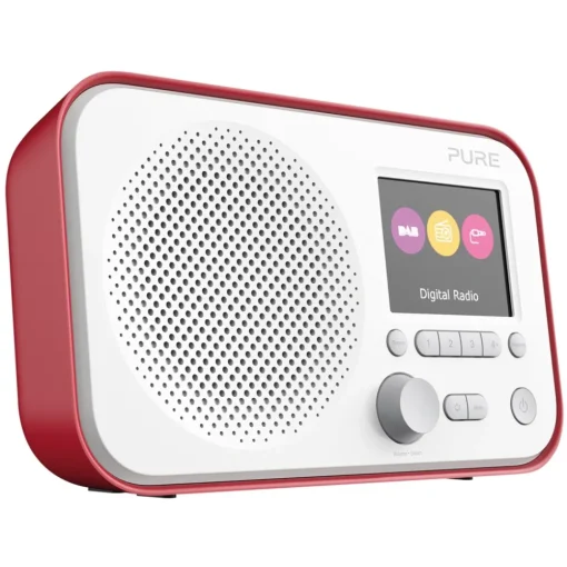Pure - Elan E3 - Red - Portable DAB/DAB+ and FM Radio with Colour Display - High Quality Digital Radio - Avvenice^ Audio