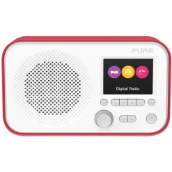 Pure - Elan E3 - Red - Portable DAB/DAB+ and FM Radio with Colour Display - High Quality Digital Radio - Avvenice^ Audio