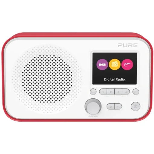 Pure - Elan E3 - Red - Portable DAB/DAB+ and FM Radio with Colour Display - High Quality Digital Radio - Avvenice^ Audio
