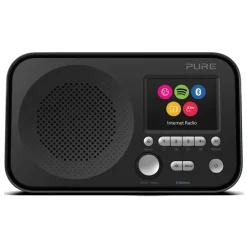 Pure - Elan IR5 - Black - Portable Internet Radio with Bluetooth - Spotify Connect - Colour Display - High Quality Digital Radio - Avvenice