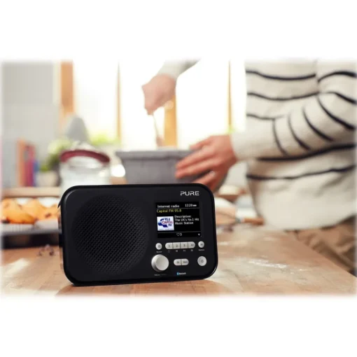 Pure - Elan IR5 - Black - Portable Internet Radio with Bluetooth - Spotify Connect - Colour Display - High Quality Digital Radio - Avvenice