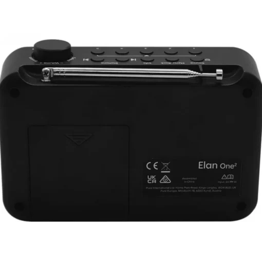 Pure - Elan One² - Charcoal - Portable DAB+ Radio with Bluetooth - High Quality Digital Radio - Avvenice^ Audio