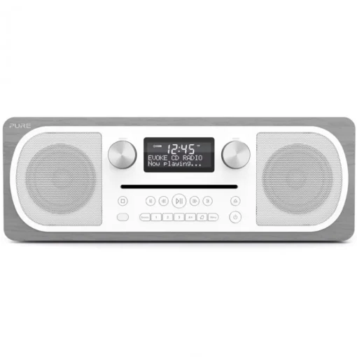 Pure - Evoke C-D6 - Grey Oak - Stereo All-in-One Music System with Bluetooth - High Quality Digital Radio - Avvenice