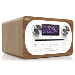 Pure - Evoke C-D4 - Walnut - Compact All-in-One Music System with Bluetooth - High Quality Digital Radio - Avvenice^ Audio
