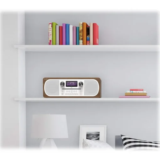 Pure - Evoke C-D6 - Walnut - Stereo All-in-One Music System with Bluetooth - High Quality Digital Radio - Avvenice^ Audio