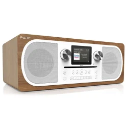 Pure - Evoke C-F6 - Walnut - Stereo All-in-One Music System with Bluetooth - High Quality Digital Radio - Avvenice^ Audio